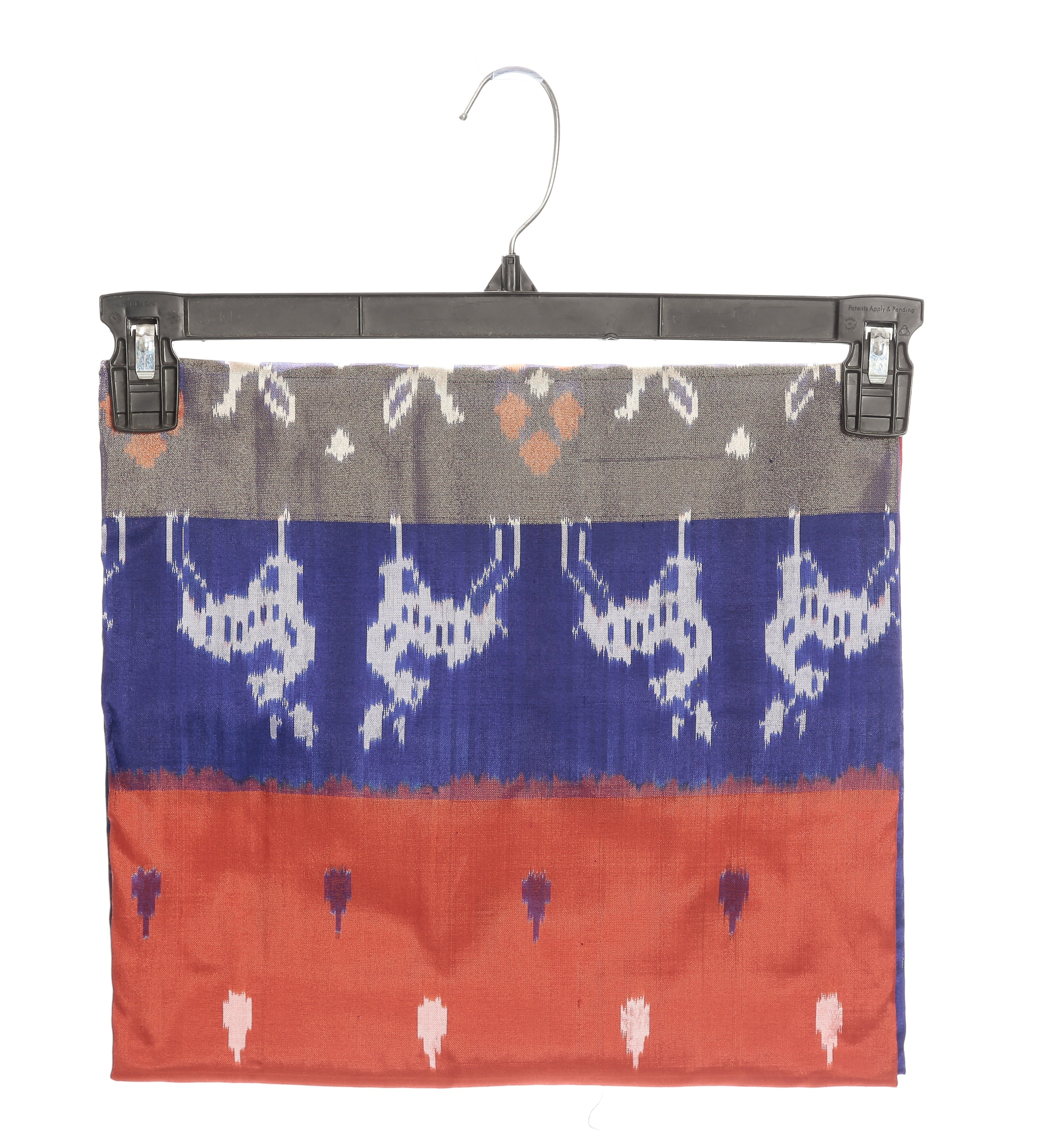 Orange & Blue pochampally ikkat silk saree